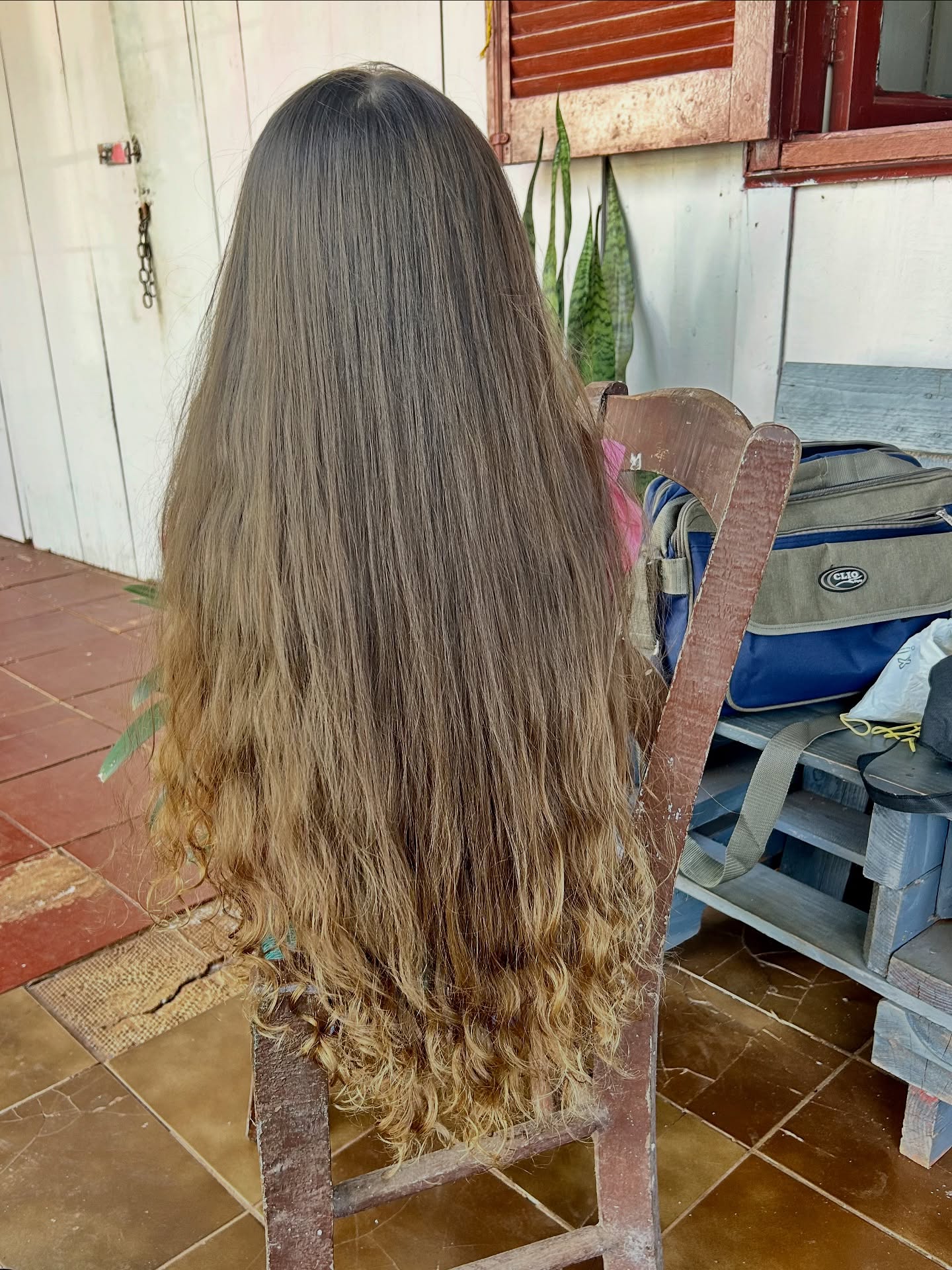 Cabelo loiro luxuoso